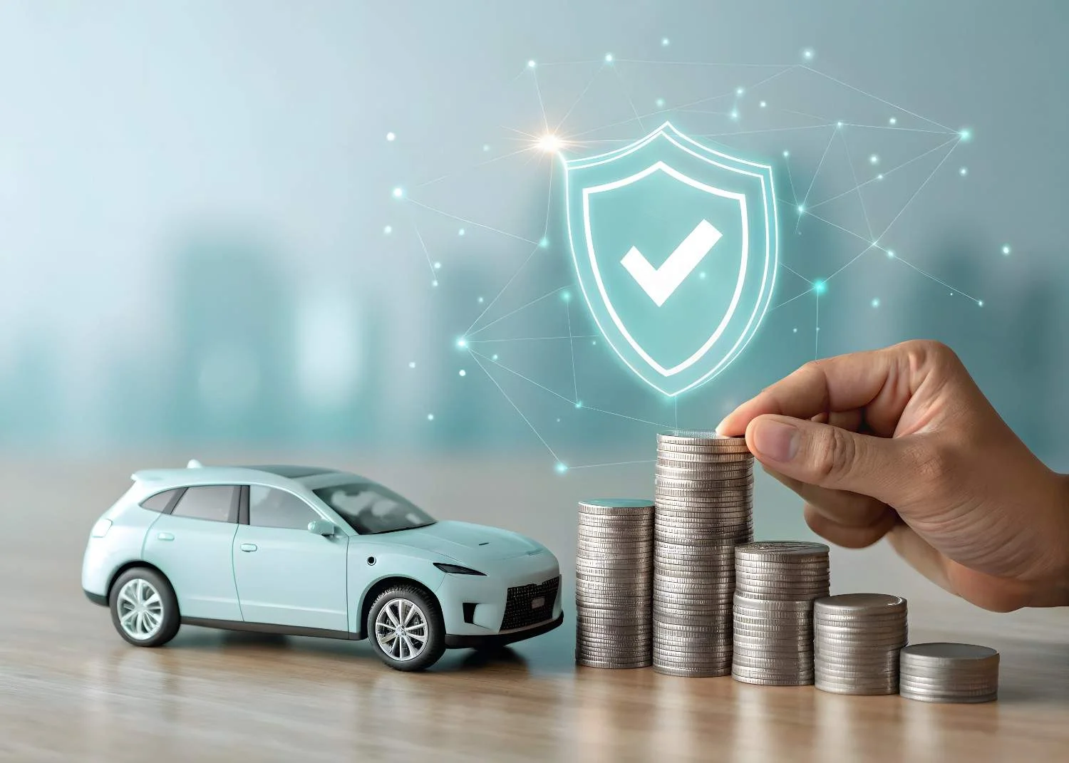 Insurance agent discussing with clients